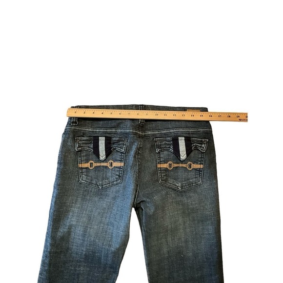 See Thru Soul Jeans Women's Size 30 Black Bootcut Leg Low-Rise Dark Wash Cotton - Picture 6 of 8